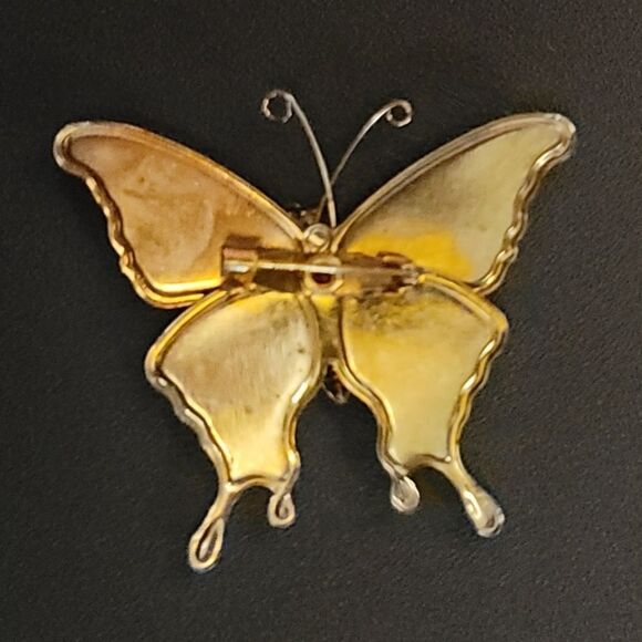 💍Vintage Butterfly Pin Brooch Goldtone - Picture 3 of 4